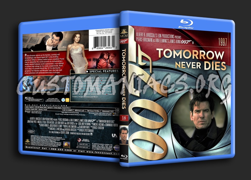 James Bond Collection - Tomorrow Never Dies (18) blu-ray cover