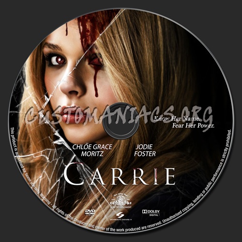 Carrie dvd label