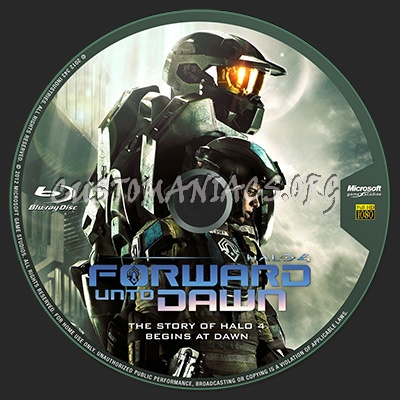 Halo 4 Forward Unto Dawn blu-ray label