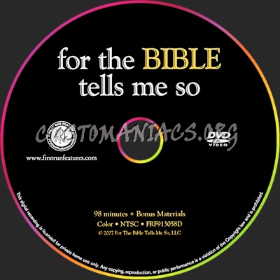 For the Bible Tells Me So dvd label