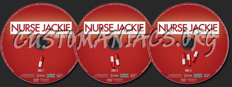 Nurse Jackie Season 2 dvd label