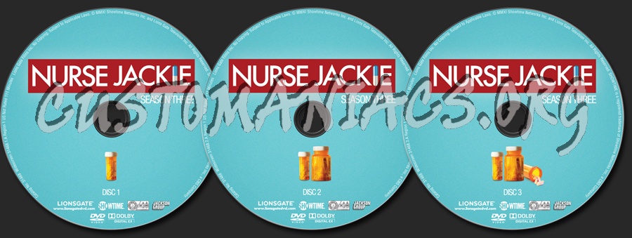 Nurse Jackie Season 3 dvd label