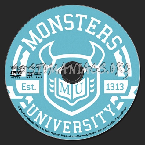 Monsters University dvd label