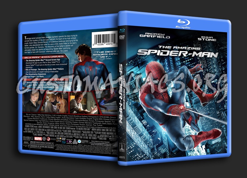 The Amazing Spider-Man blu-ray cover