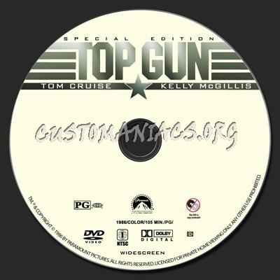 Top Gun dvd label