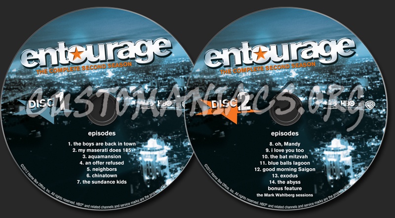 Entourage Season 2 blu-ray label