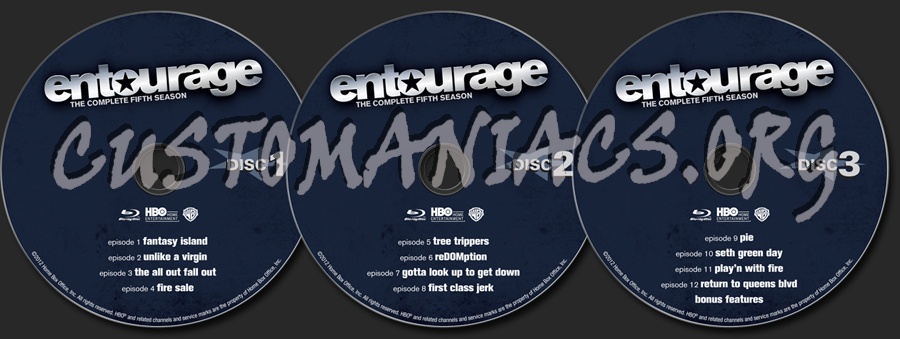 Entourage Season 5 blu-ray label