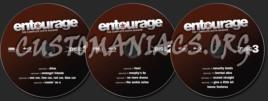 Entourage Season 6 blu-ray label