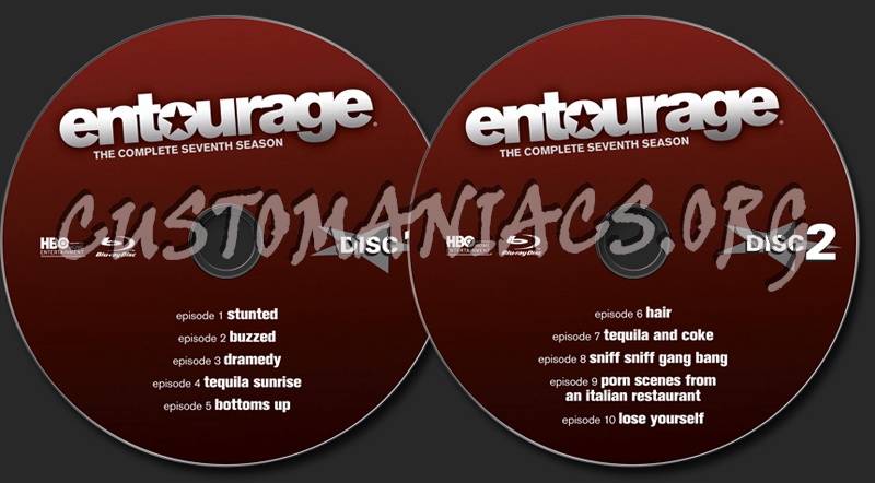 Entourage Season 7 blu-ray label