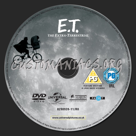 E.T. The Extra-terrestrial dvd label