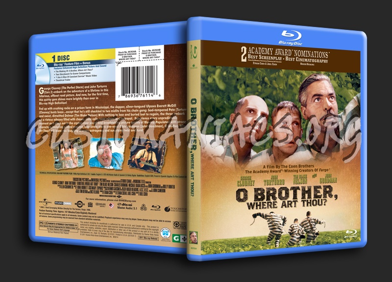 O Brother, Where Art Thou? blu-ray cover