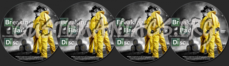 Breaking Bad season 3 dvd label