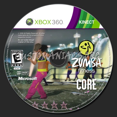 Zumba Fitness Core dvd label