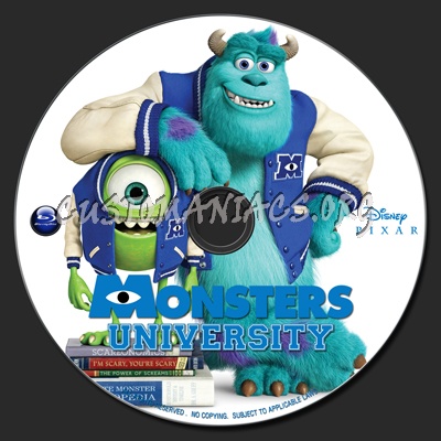 Monsters University (2013) blu-ray label