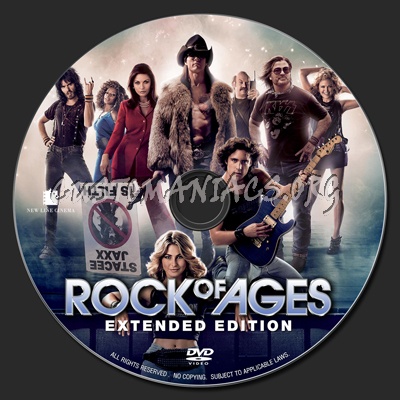 Rock Of Ages (2012) dvd label
