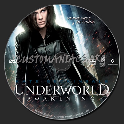 Underworld : Awakening (2012) dvd label