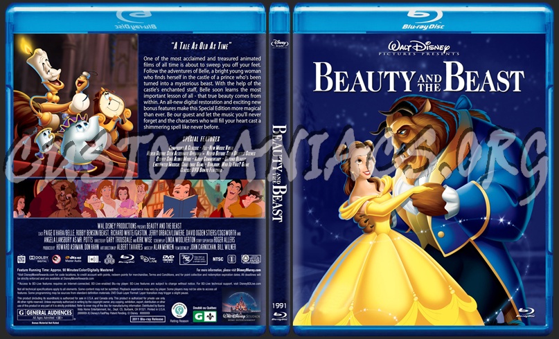 Beauty and the Beast blu-ray cover