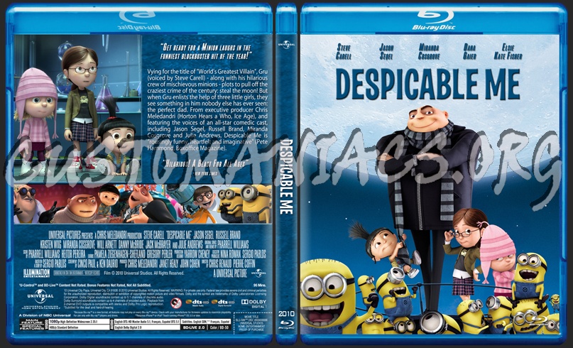 Despicable Me blu-ray cover