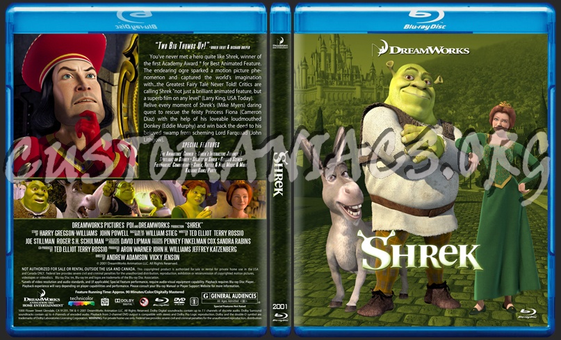 Shrek blu-ray cover