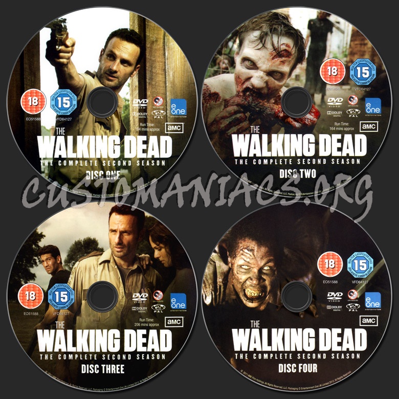 The Walking Dead Season 2 dvd label