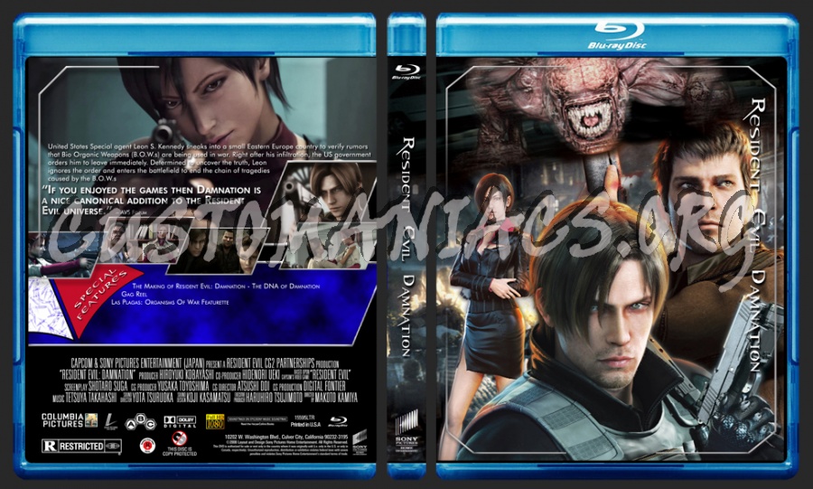 Resident Evil Damnation blu-ray cover