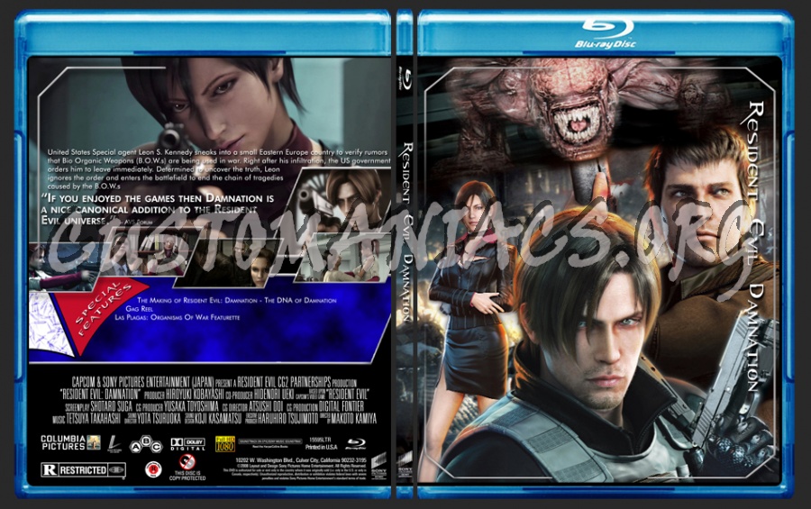 Resident Evil Damnation blu-ray cover