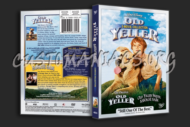 Old Yeller / Savage Sam dvd cover