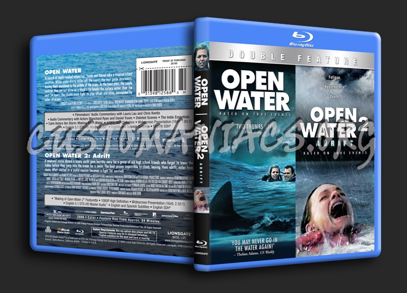 Open Water / Open Water 2 Adrift blu-ray cover