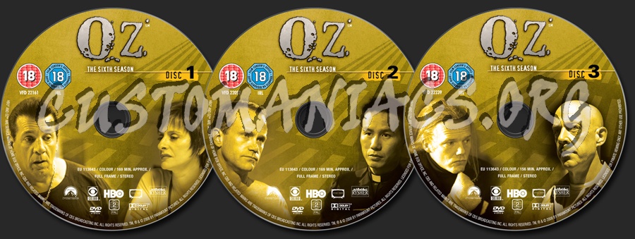 OZ Season 6 dvd label