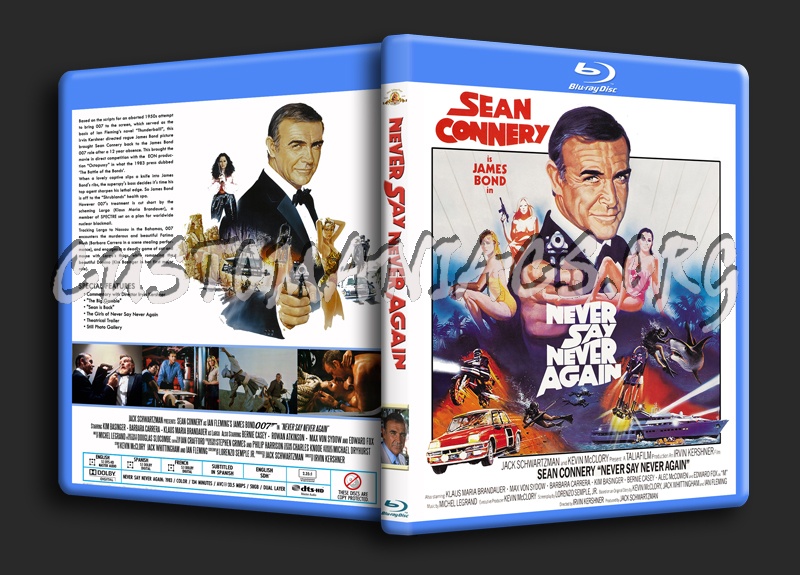 Never Say Never Again blu-ray cover
