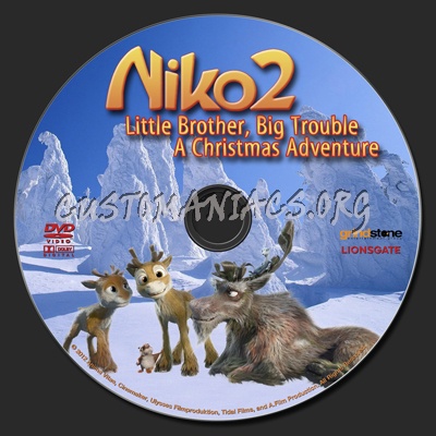 Niko 2 Little Brother, Big Trouble: A Christmas Adventure dvd label