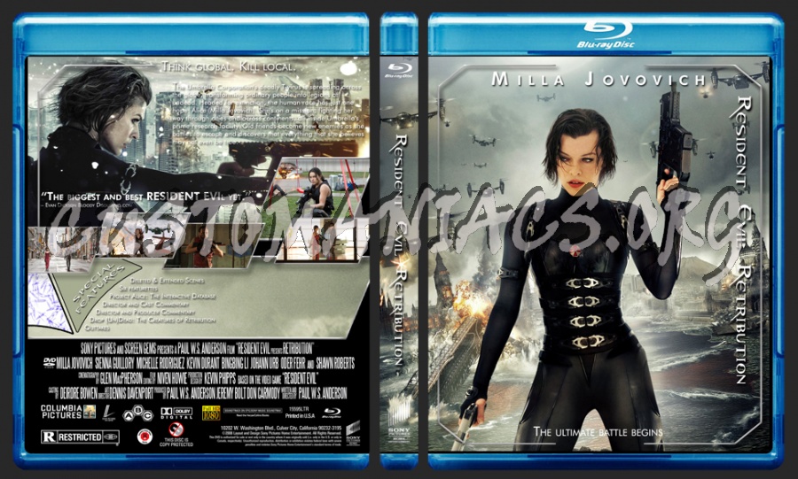 Resident Evil Retribution blu-ray cover