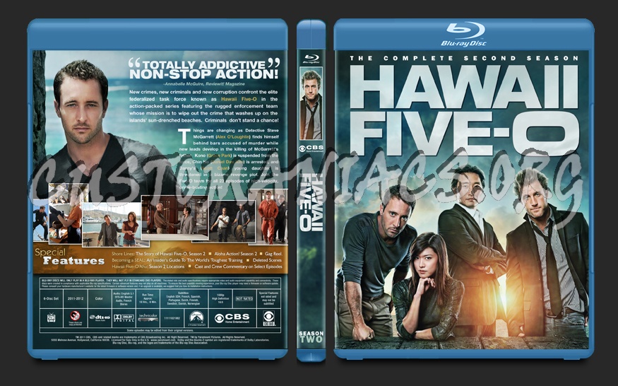 Hawaii Five-0 Season Two blu-ray cover