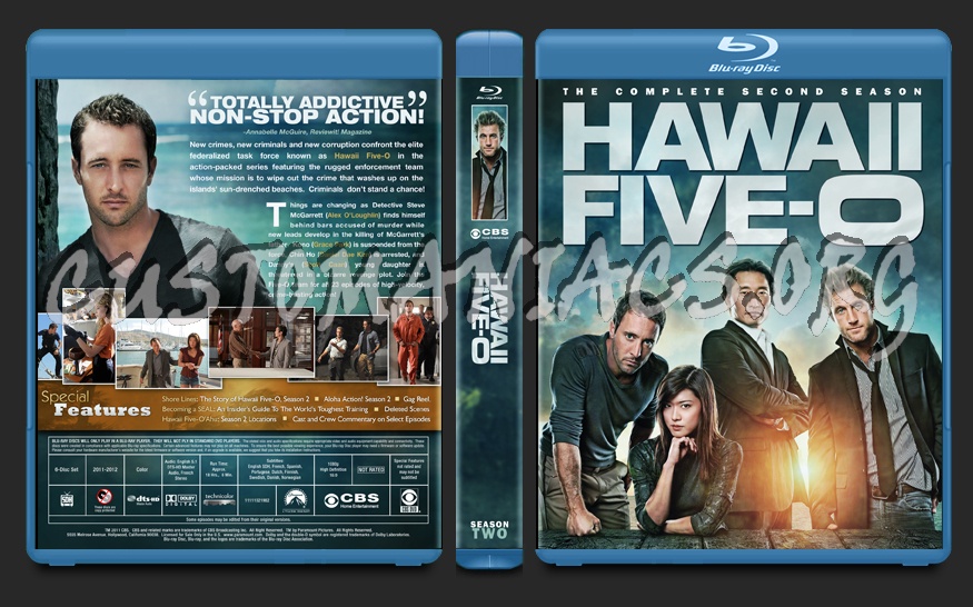 Hawaii Five-0 Season Two blu-ray cover