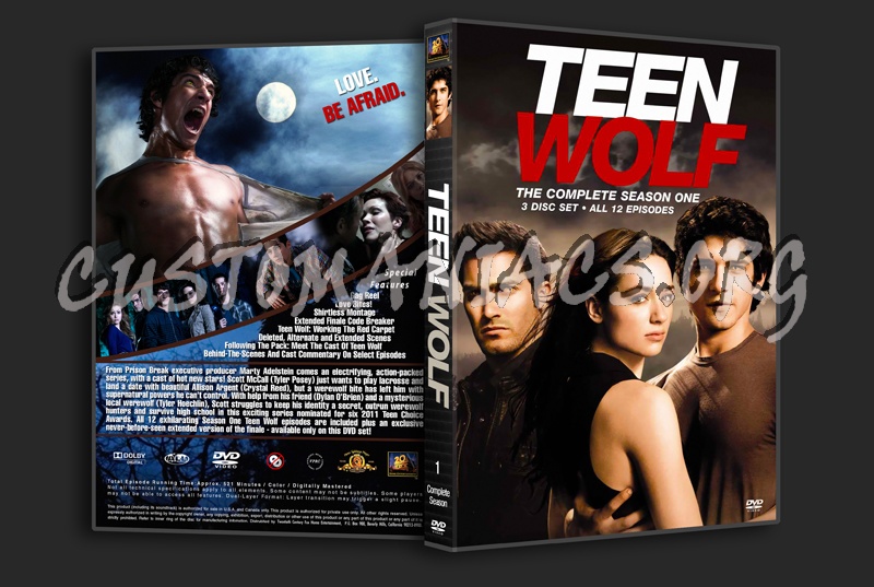 Teen Wolf Season One dvd cover