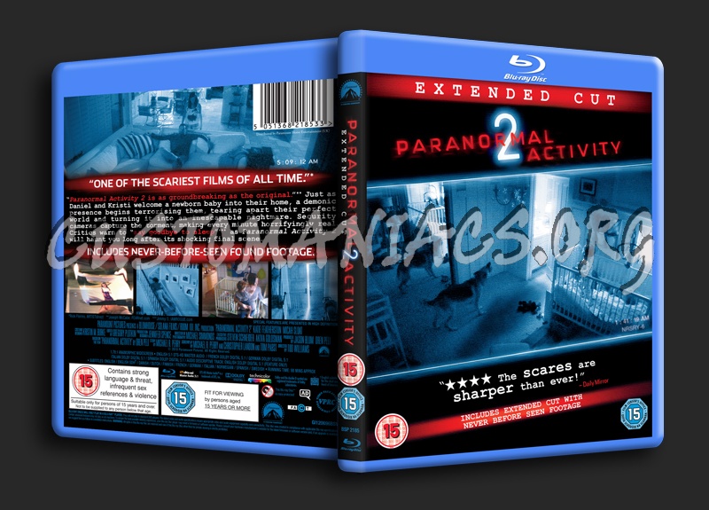 Paranormal Activity 2 blu-ray cover