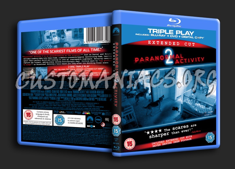 Paranormal Activity 2 blu-ray cover