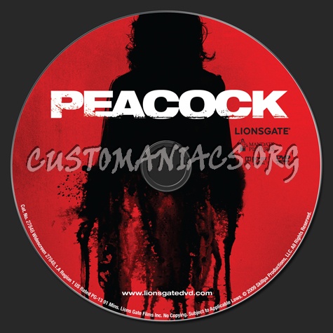 Peacock dvd label