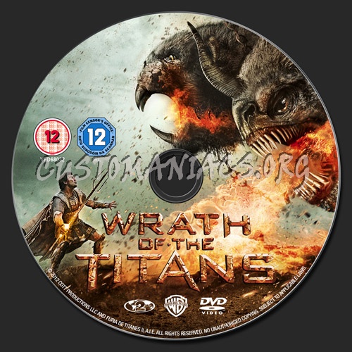 Wrath of the Titans dvd label