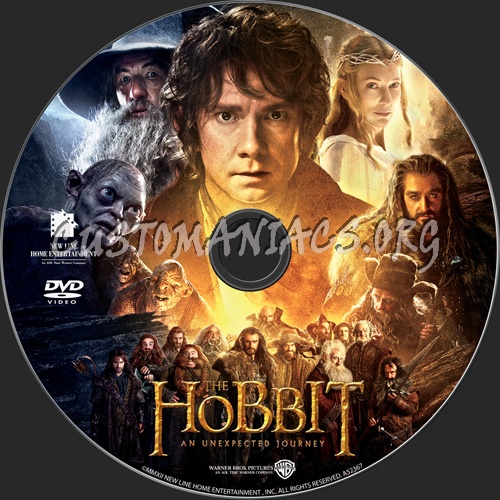 The Hobbit: An Unexpected Journey dvd label