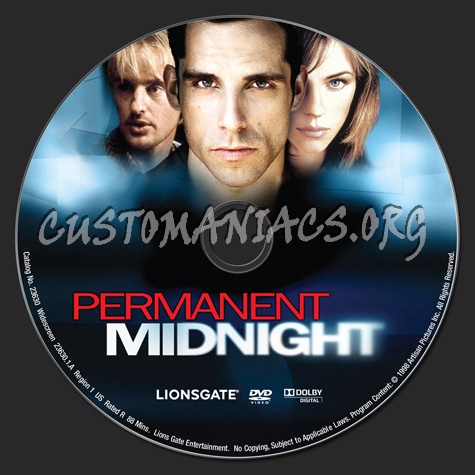 Permanent Midnight dvd label
