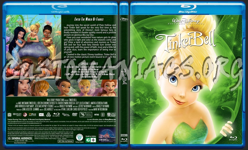 Tinker Bell blu-ray cover