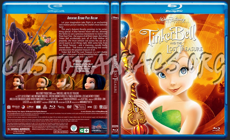 Tinker Bell and the Lost Treasure blu-ray cover