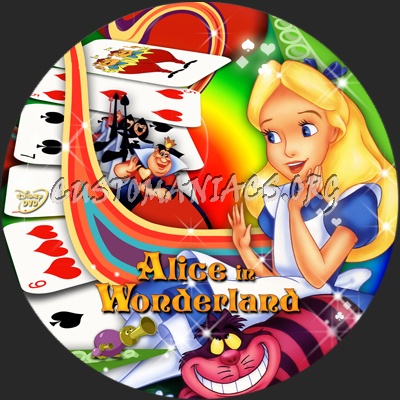 Alice In Wonderland dvd label