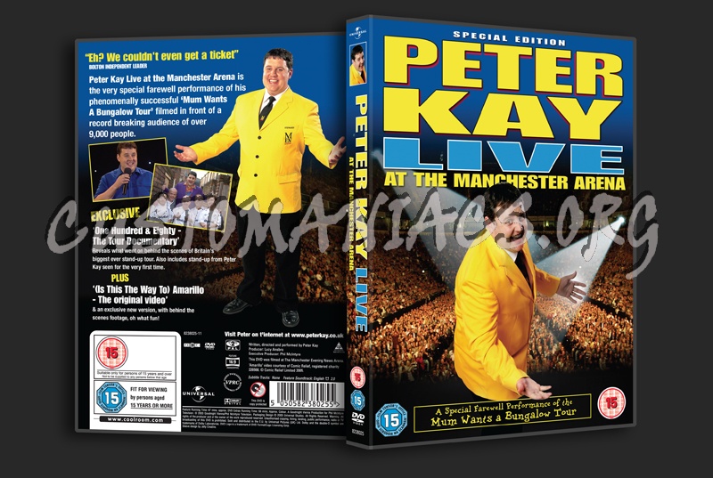 Peter Kay Live at the Manchester Arena dvd cover