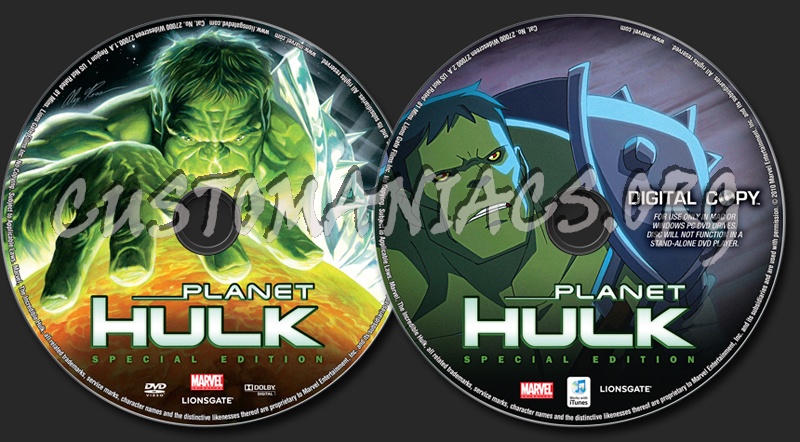Planet Hulk dvd label