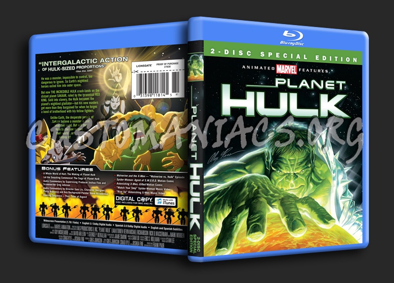 Planet Hulk blu-ray cover