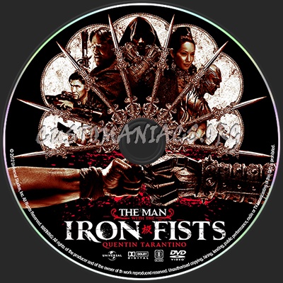 Man with the Iron Fists dvd label