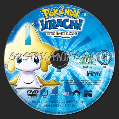 Pokemon: Jirachi Wishmaker dvd label