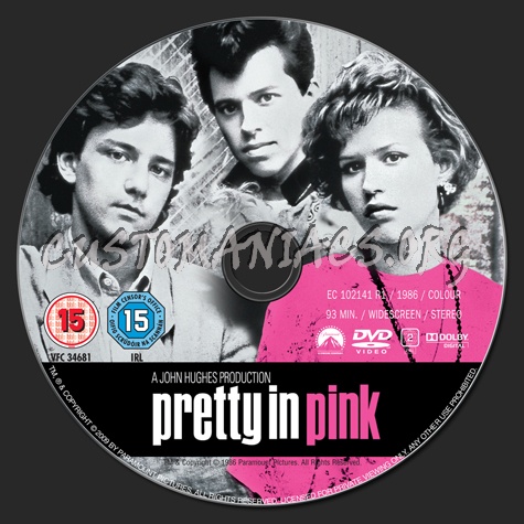 Pretty in Pink dvd label